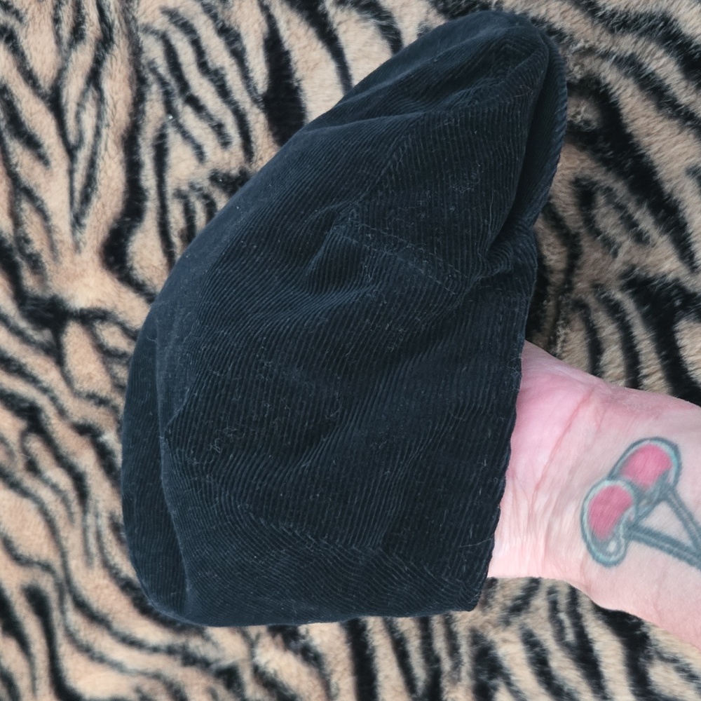 Burberry Black Corduroy Cap Authentic